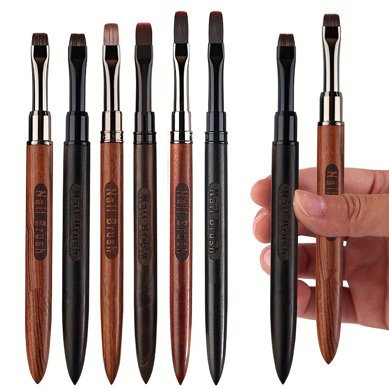 

1/2pcs Manche en Bois de Étendu et Élargi pour Construction, Stylo de Détente Léger, Brosse à Ongles à , Brosse à Tête Carrée Spéciale pour Manucure