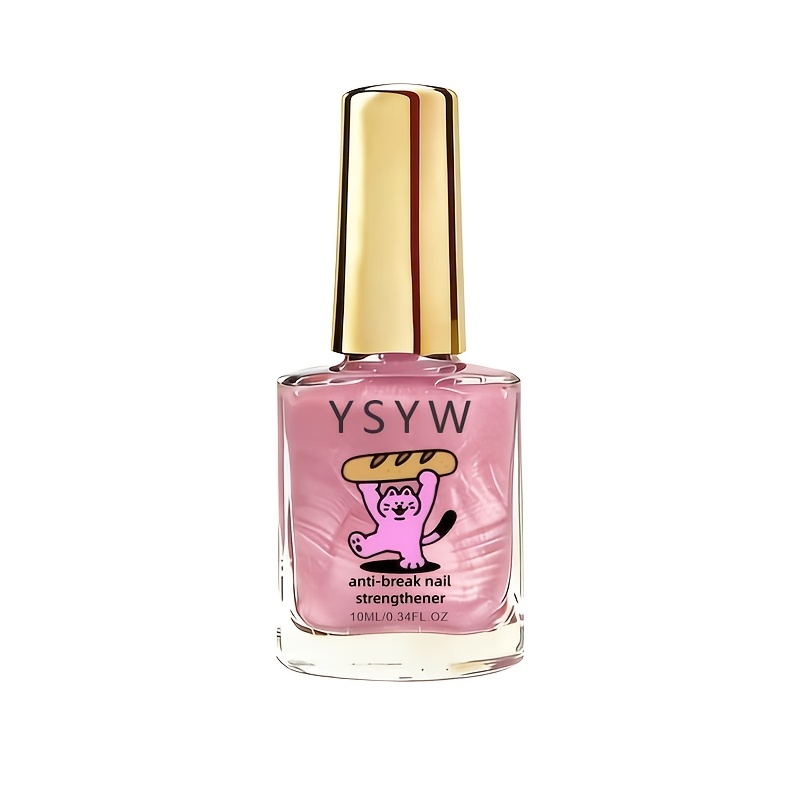 Pearlescent Leather Pink Nail Hardener, Easy To Apply And Dry, Summer Atmosphere, Long-lasting Gloss, Essential For Spring And Summer