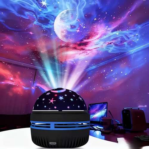 Galaxy LED Star Moon Cloud Projector Night Light – Ocean Lamp With Remote & Bluetooth – USB Powered