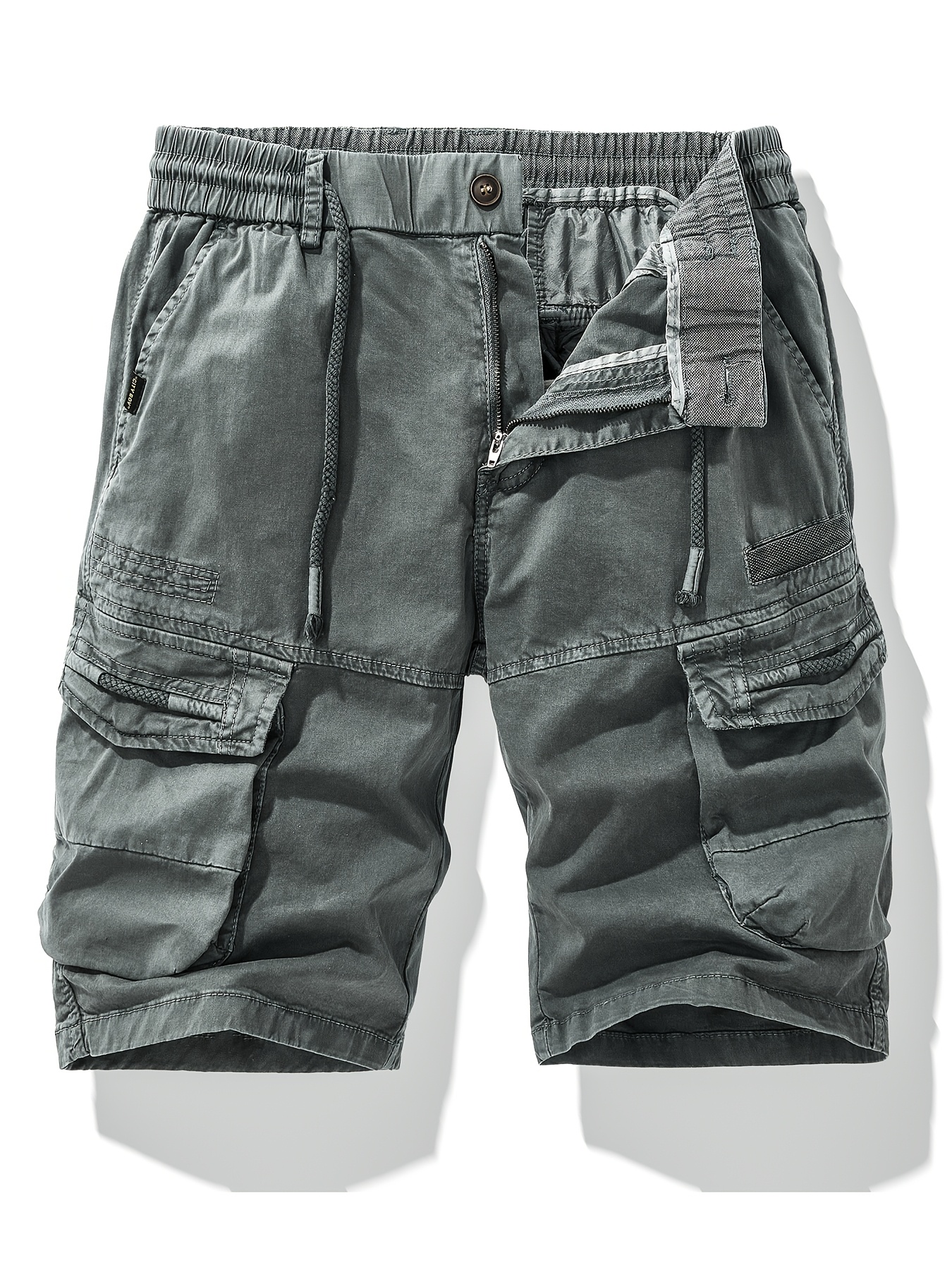 *'s Casual Cargo Shorts Multi-* with Elastic Waistband Drawstring,  Comfortable Casual Attire for Work or Leisure