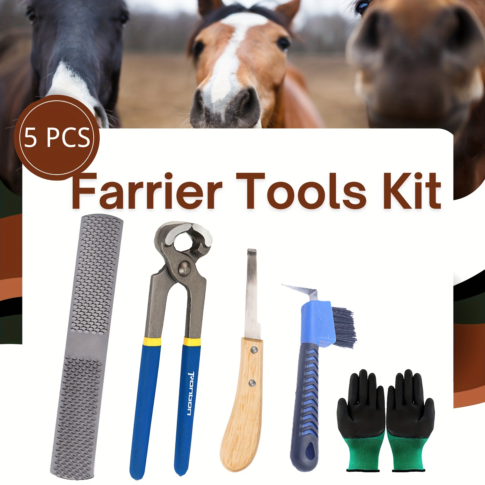 Ensemble de 8 outils de toilettage pour chien comprenant : coupe-ongles