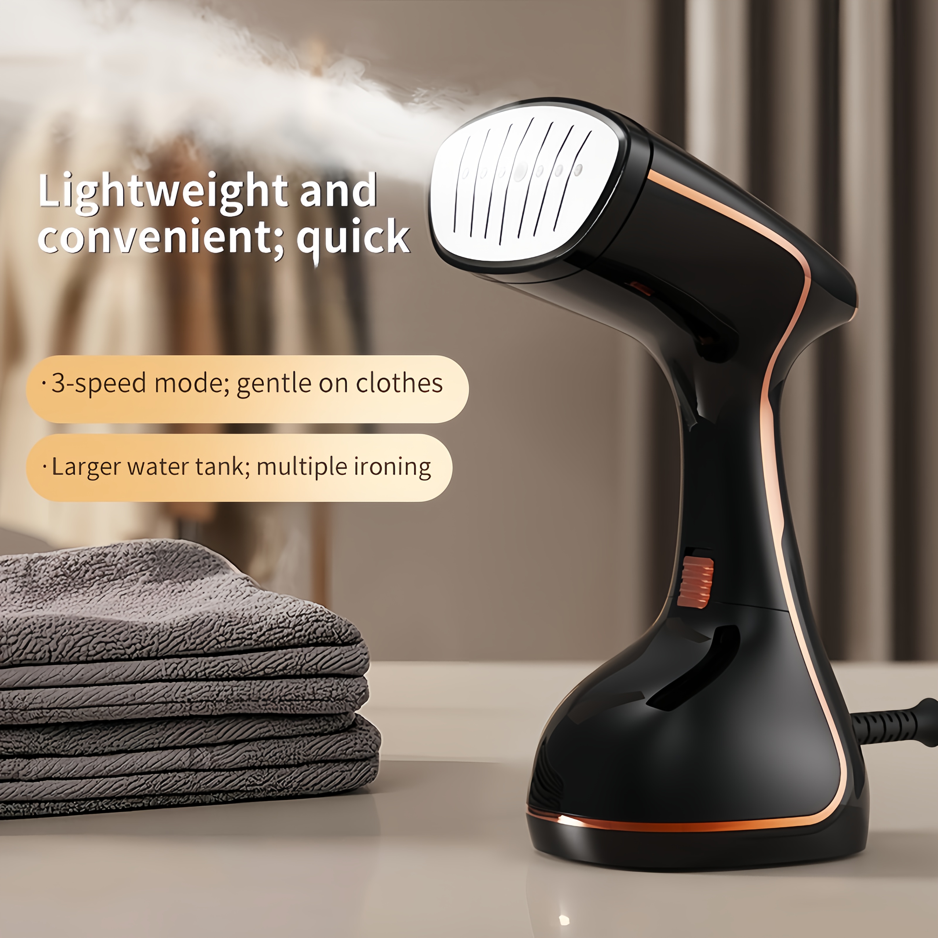 3-speed garment steamer
