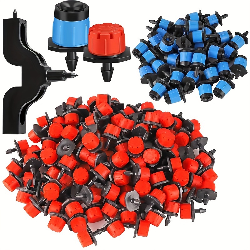 

121pcs, Connector Set 360 Degree Adjustable Irrigation Drippers Sprinklers 1/4 Inch Emitters Drip For Watering System Garden Irrigation Fittings
