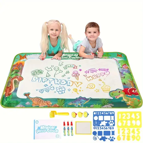 water kids drawing mat toddlers educational toys for age 3 4 year old boys girls gifts neon color mat doodle board writing drawing toys holiday christmas birthday gifts