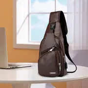chest bag mens womens mini crossbody shoulder bag sling bag for men women shoulder backpack waist bag multi functional storage bag lightweight comfortable for daily use travel casual details 4
