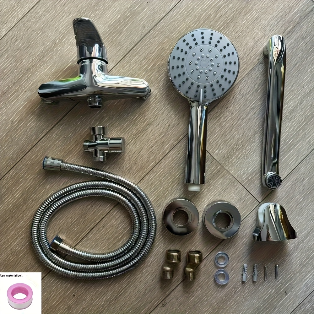 Shower Faucet Set with Three-Way Water Outlet