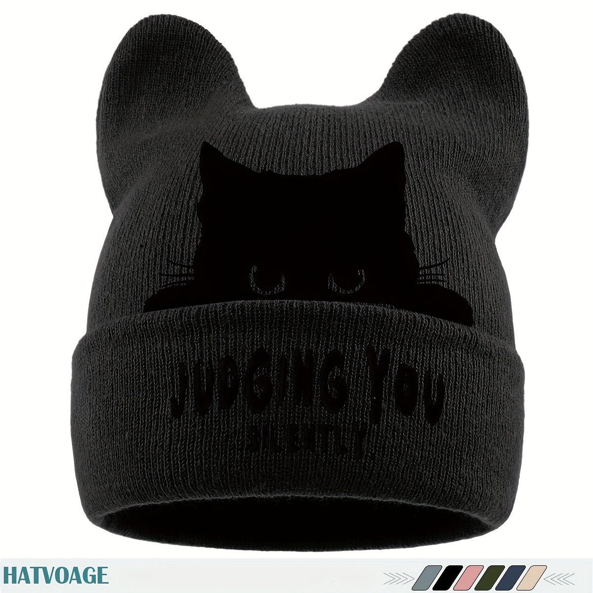 TEMU 1pc Halloween Christmas Winter Hat – Warm Beanie For , Thick Plush Ear Flap Beanie, Breathable Winter Hat For Outdoor Activities, Skiing
