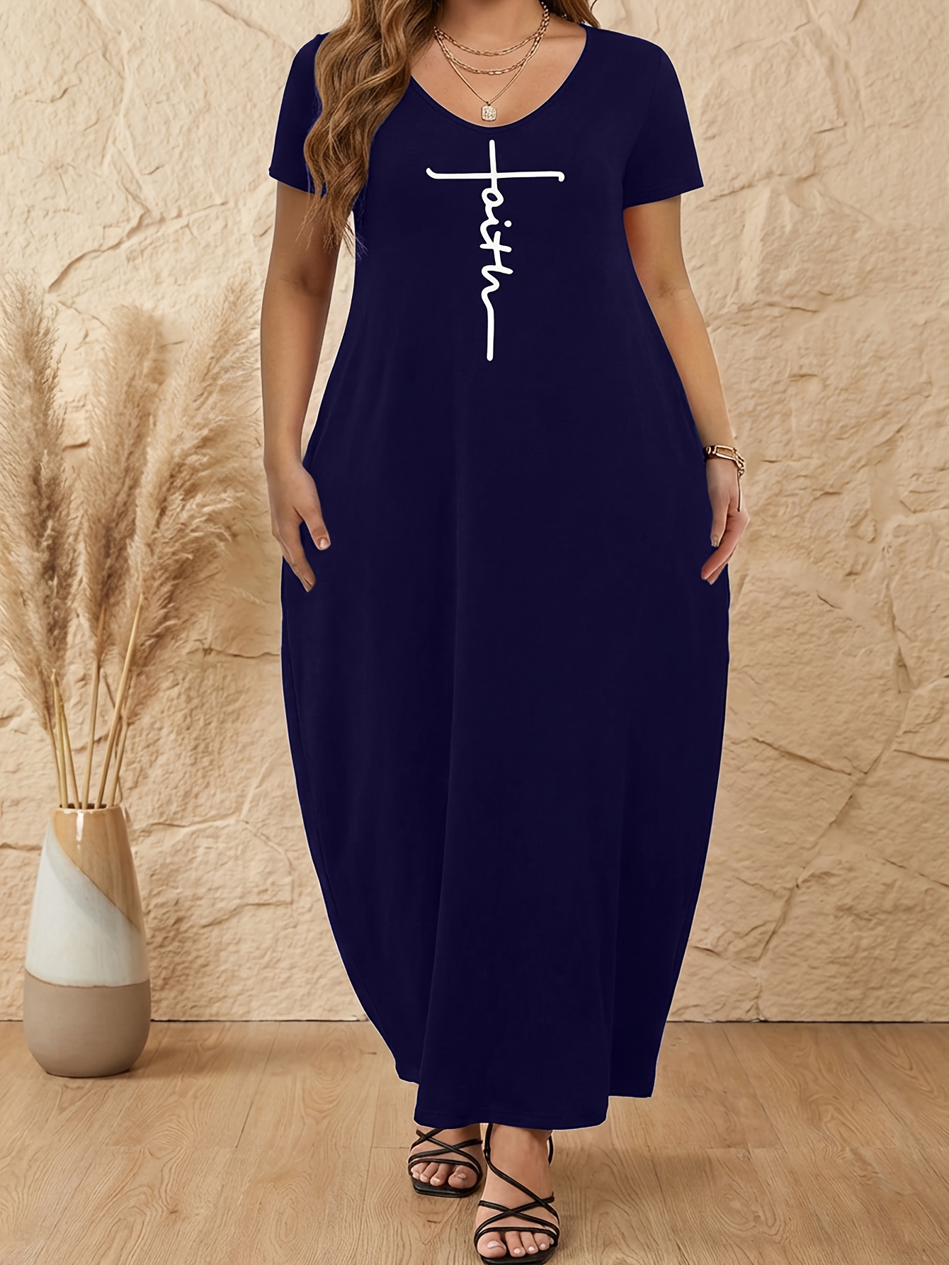 knee length dresses for ladies Jersey Dress | Bubble Dress | Faith Dress | Perfect Summer Dress main image 0