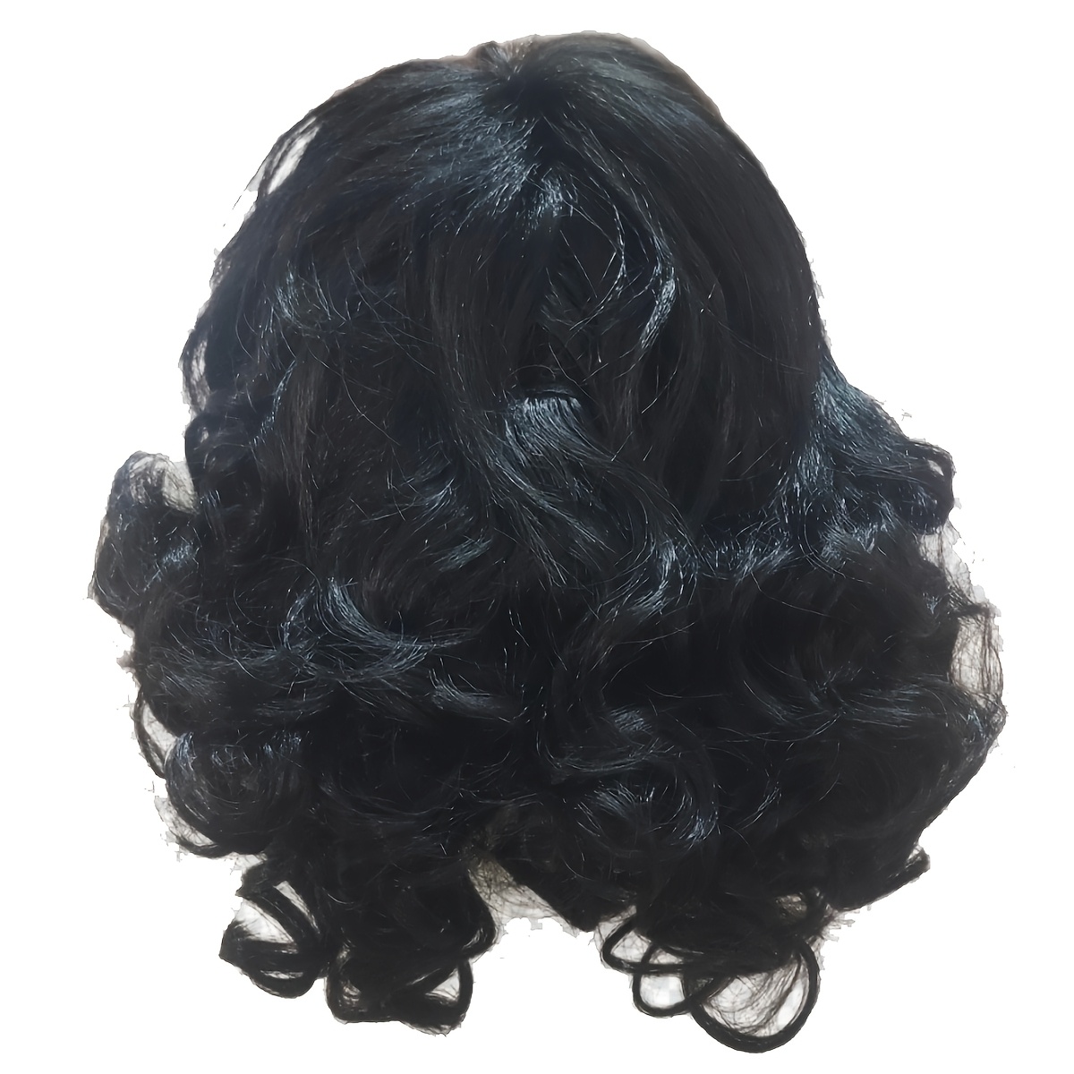 TEMU Women's Vintage Wig: Synthetic Brown With Bangs, Suitable For Halloween, Christmas, Thanksgiving, Daily And - Retro Holiday Hairstyle, ,