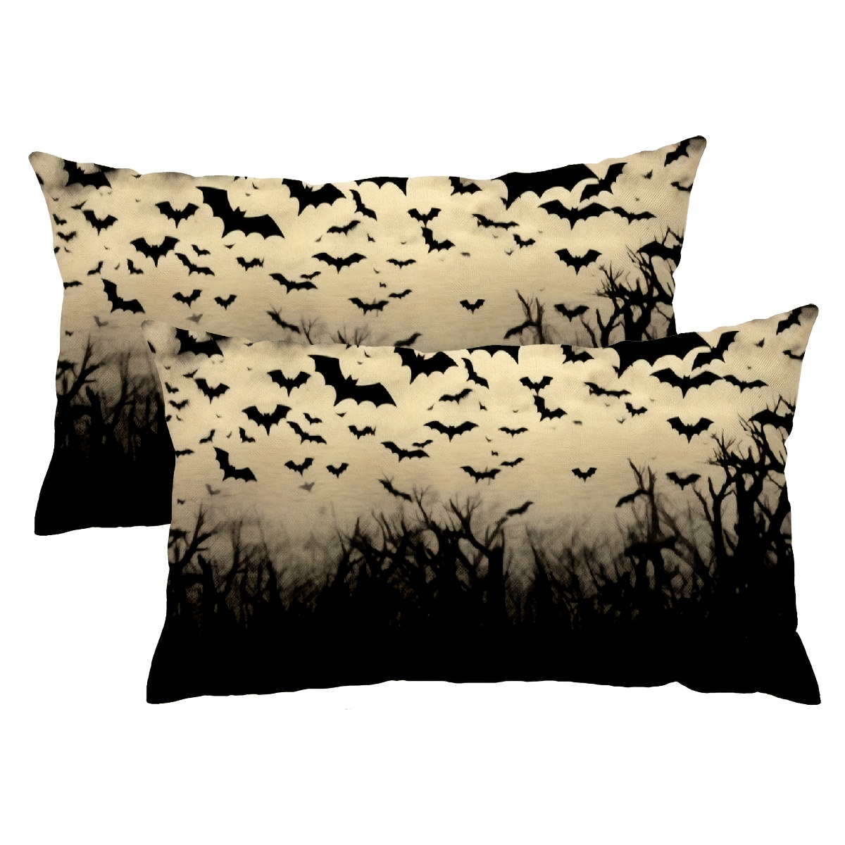 TEMU 2pcs, Pillow Cover 12x20 - Decorative Lumbar Throw Pillow Case For Couch And Outdoor (single Side, No Pillow Core)