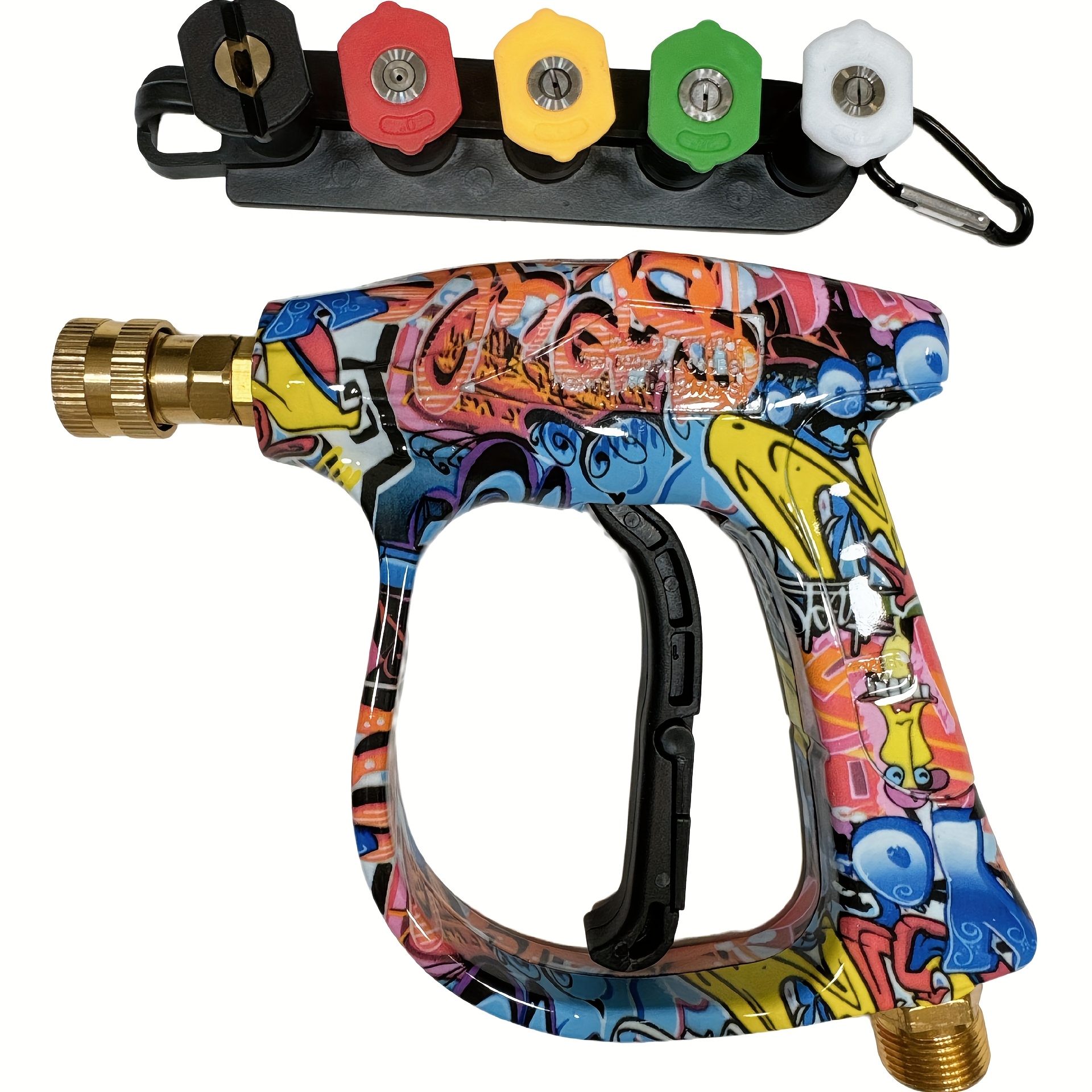 TEMU High-pressure Cleaning Graffiti Painting Water Gun, And Are Options For The High-pressure Graffiti Painting Water Gun With 5-color Nozzle Set,