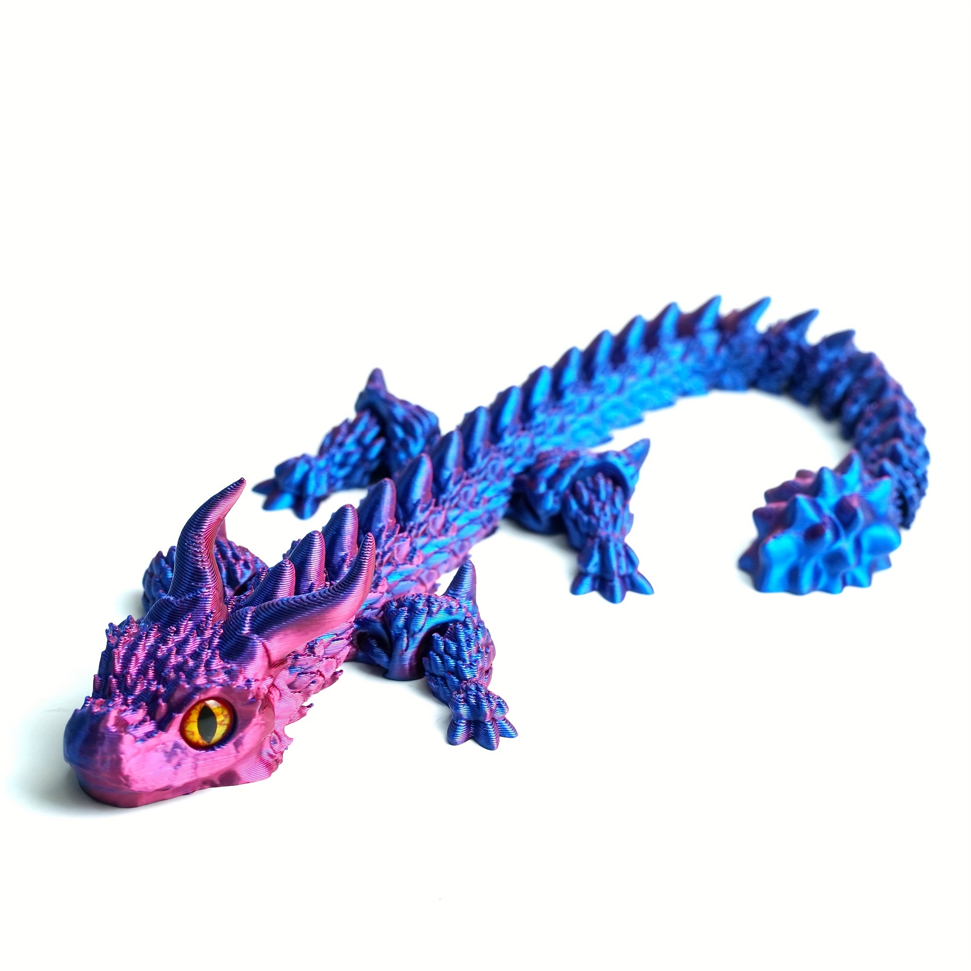 

Flexible Joint Dragon Figurine - 3d Printed, Articulated Desk Decor For Home, Office, And Car - Unique Collectible Toy, Perfect Gift For Christmas & Halloween, Dragon Decor