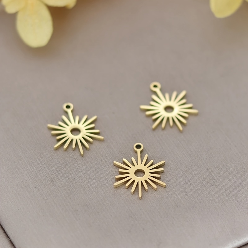 3pcs Tiny Stainless Steel Charms For Jewelry Making Necklace Bracelets Craft Pendant