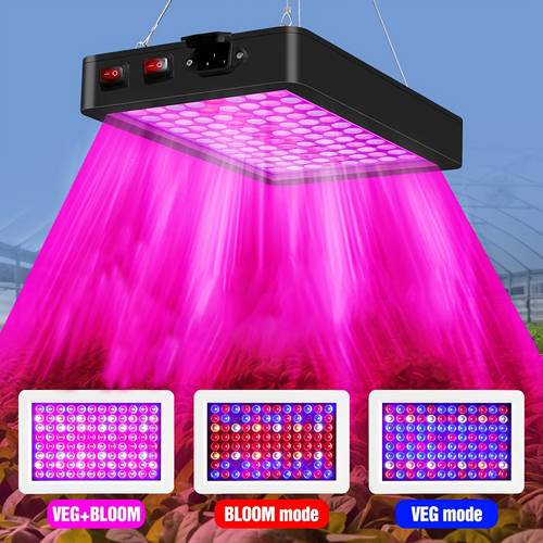 1000w high led light with dual buttons for vegetables and flowering suitable for hydroponic vegetables plants greenhouse flowers hanging grow light plug and and low power consumption