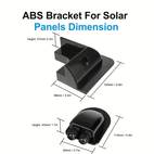 5 komada crnih abs nosača za montažu solarnih panela, solarni nosači za kut bez bušenja za rv, brod, rv i krov