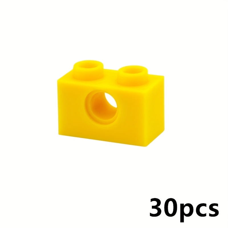 30pcs Building Blocks 1x2 with Hole Thick Classic Kids DIY Toy