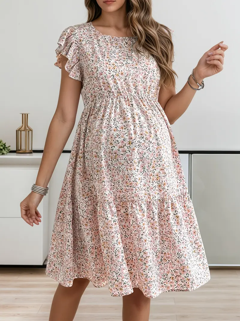 short sleeved sun dress FASHION SZN Plus Size Button Front Mini Textured Smock Casual Plus Size Summer Dress Vacation Cute Everyday Summer Wrap V Neck Floral Midi Sun Dresses for Women Casual Womens Sundress Summer Floral Short