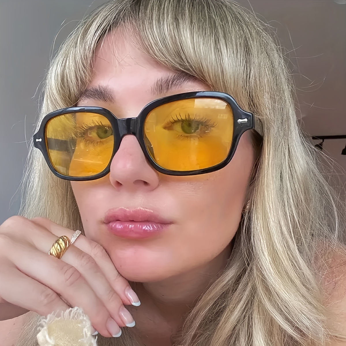 

Retro Square Fashion Glasses For Women Men Casual Fashion Anti Glare Sun Shades For Vacation Beach Party