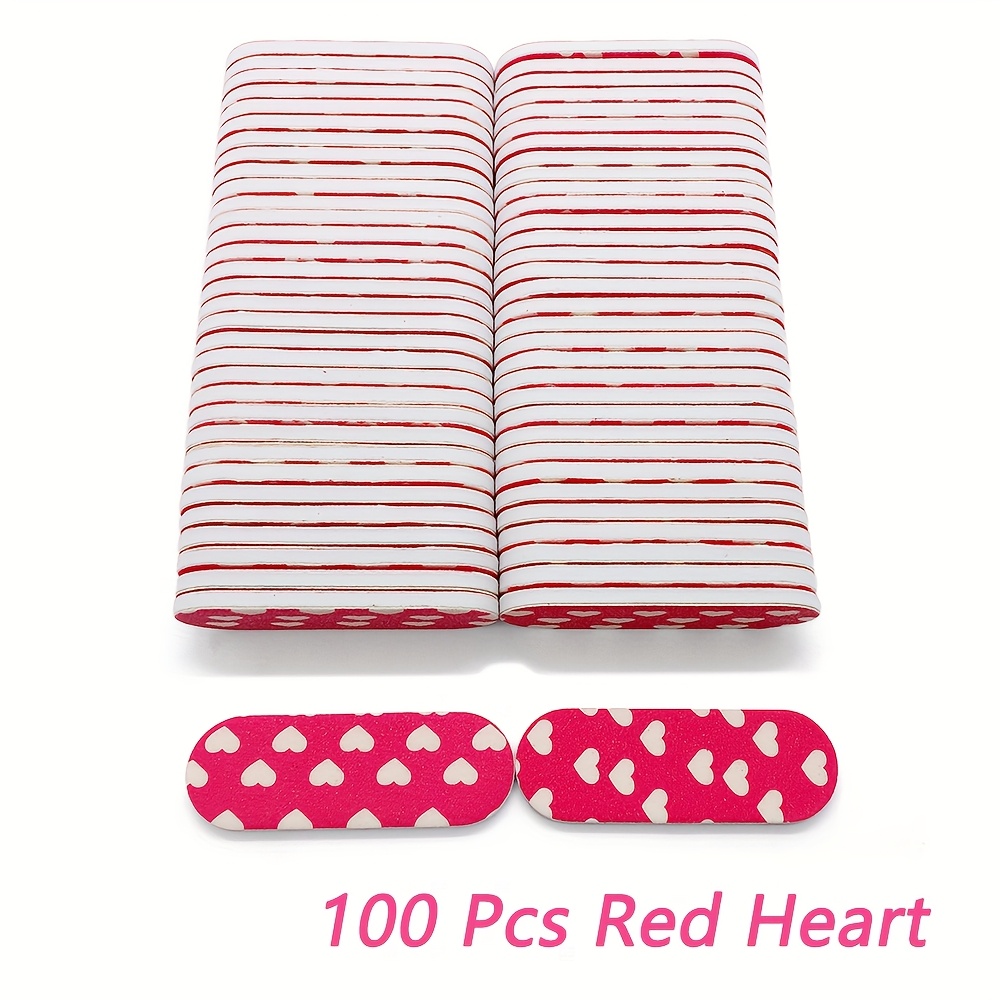 50/100pcs/pack Double-sided Mini Nail Files Carton Flower Nail Manicure Files Cute Emery Board Sanding Buffer File Kit Salon Tools