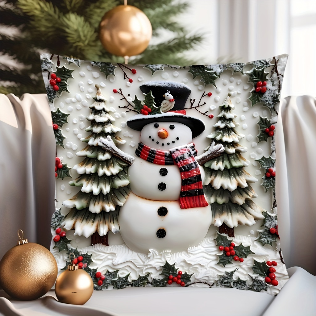 

& Christmas 17.7" - Zippered, Polyester, , For Sofa & Bedroom Decor, Christmas Decor