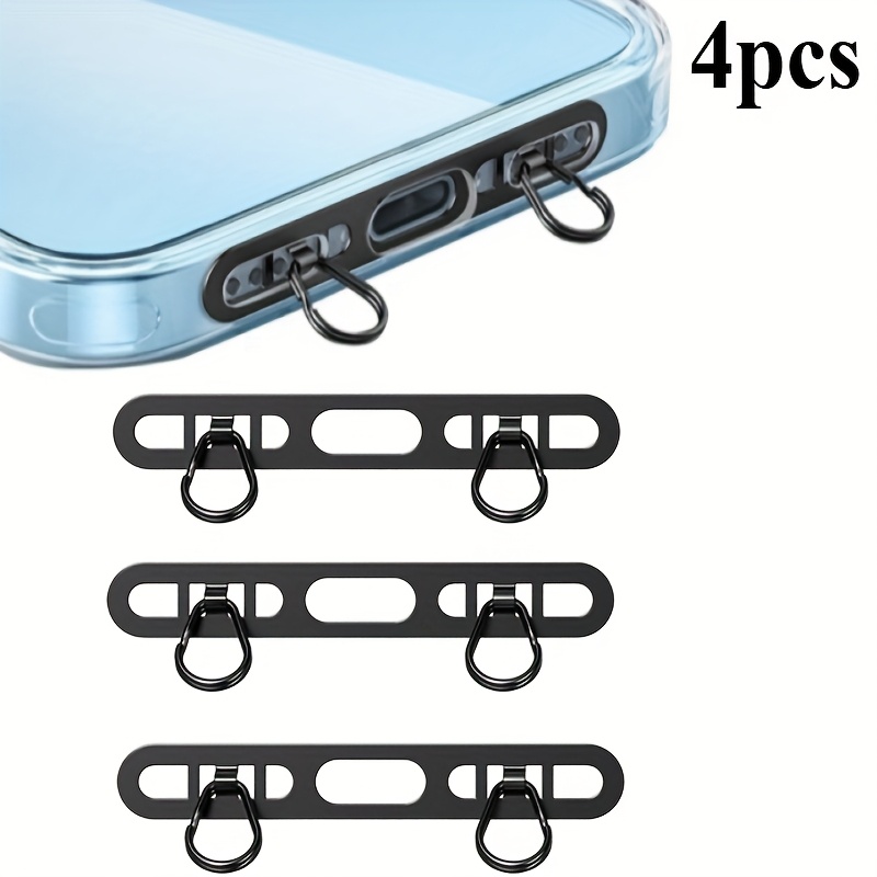 E-shop 4 Stück Handy-Lanyard-Pads Universal Handy-Fixierer Tab Ultradünne Nicht-klebende Handy-Patches für die meisten Smartphone-Hüllen