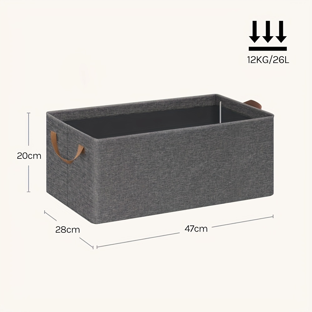 6pcs, Storage Boxes, Fabric Storage Cubes, Organiser Box, Stacking Boxes, Foldable Box, Organiser Boxes, Fabric Boxes, Storage, Grey