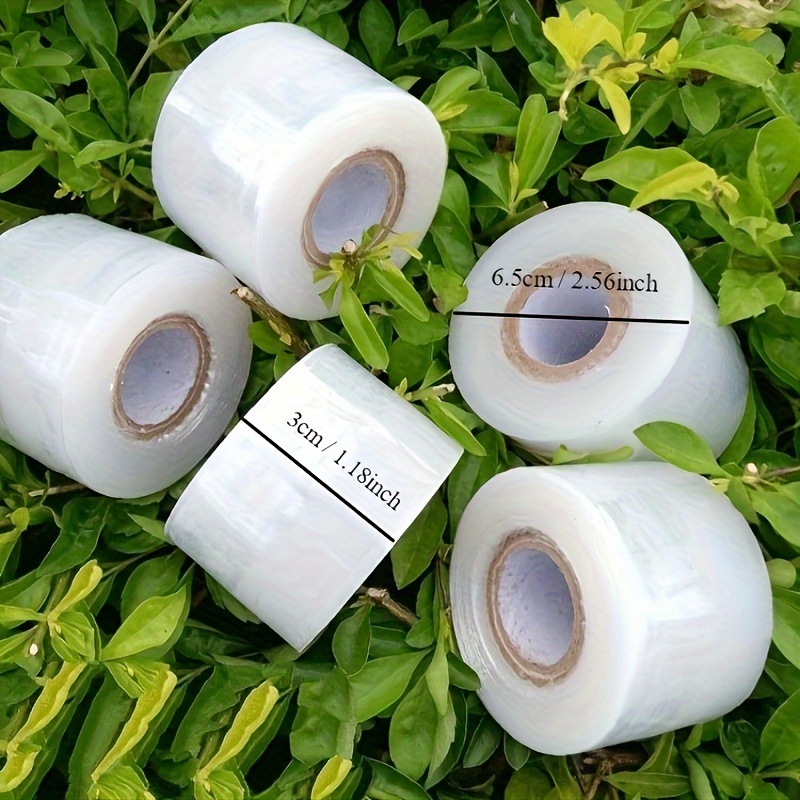 TEMU 3pcs 600 Meters Small Roll Wrapping Film Sealing Film Stretch Film Vegetable Film Takeout Packaging Film Grafting Film Stretch Film 3cm