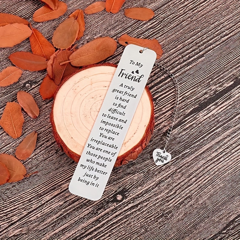 

Inspirational Stainless Steel Bookmark With Engraved Slogan - Perfect Thank You Or Appreciation Gift , Colleagues, And Office Teams - In German, Japanese, French, English, Korean