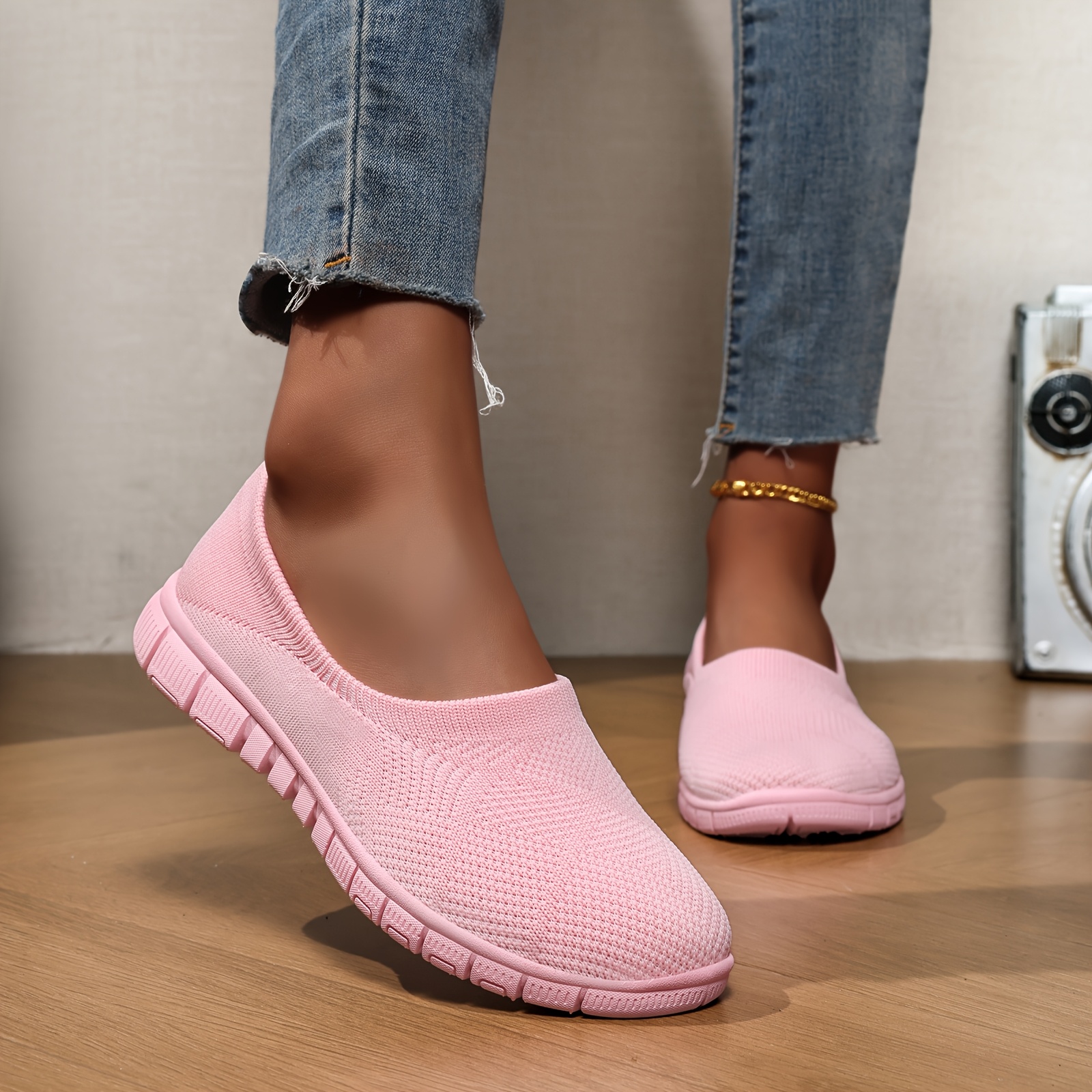 Image of [sneakers] Women's Outdoor Women's Shoes Spring And Summer Breathable Comfortable Single Shoes Mother Shoes Soft Sole Casual Mesh Shoes