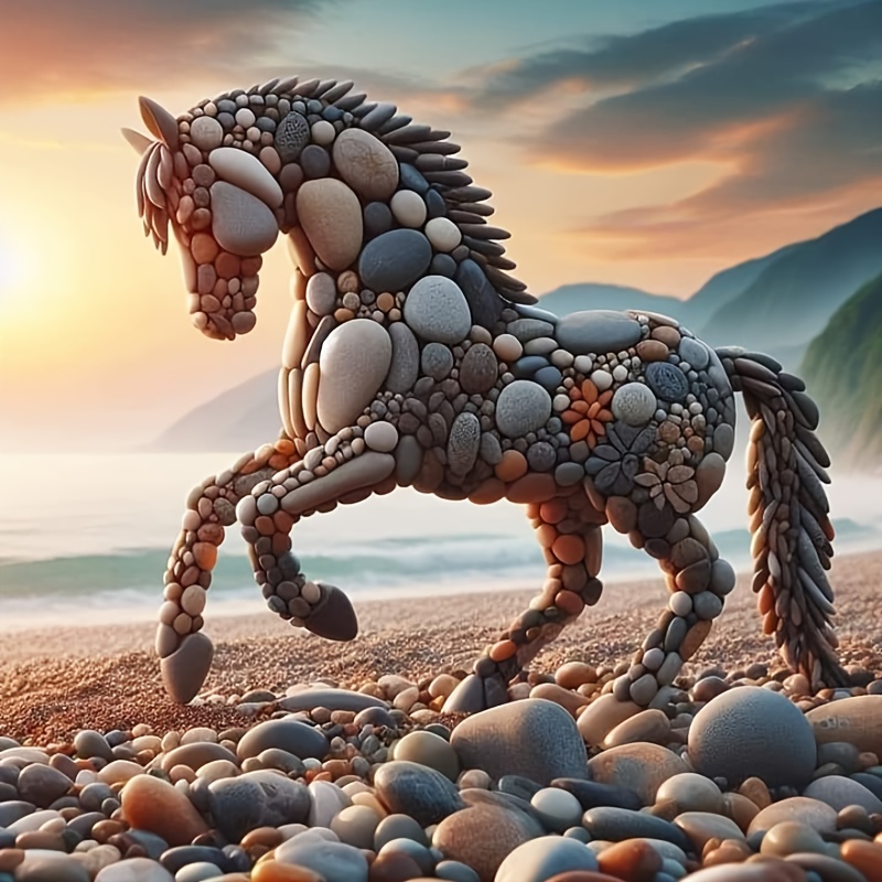 

Diamond Painting Kit 3d Cartoon Horse Art Design, Suitable For Office And Home Decoration Living Room Bedroom Diamond Painting Kit, Send Friends For Their .