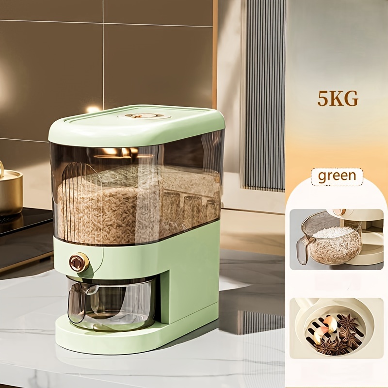 1pc airtight rice dispenser 5kg 10kg capacity moisture proof insect resistant large drawer storage container for kitchen organization storage bins for   Product details 8