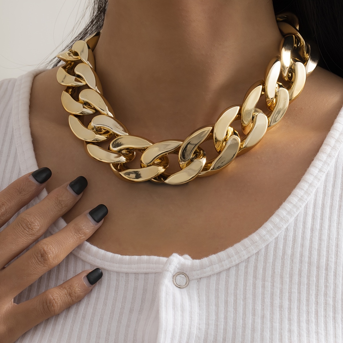 TEMU Collier Acrylique Doré de Style Bohème Européen et Américain pour Femme
