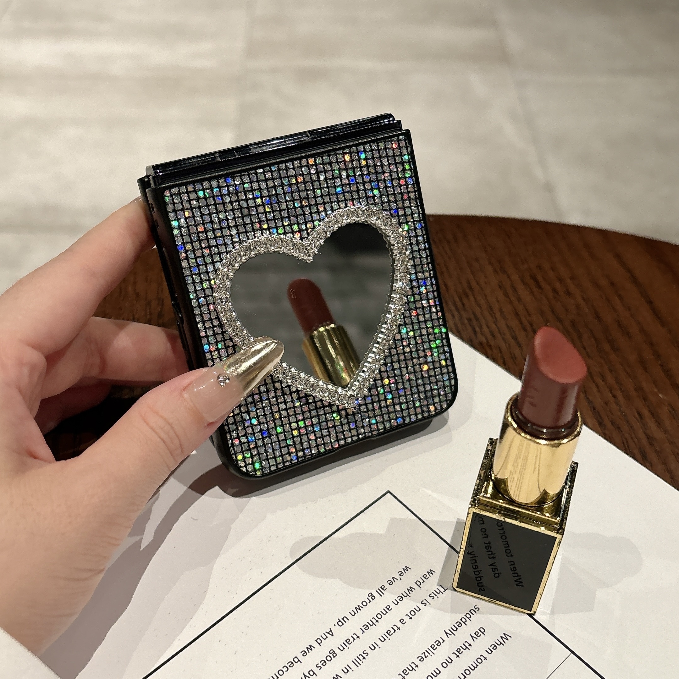 TEMU Coque de Téléphone Pailletée Premium avec , Résistante aux Rayures, Couverture Arrière de Couleur Unie pour Samsung , Galaxy Z Flip 4 6, Samsung