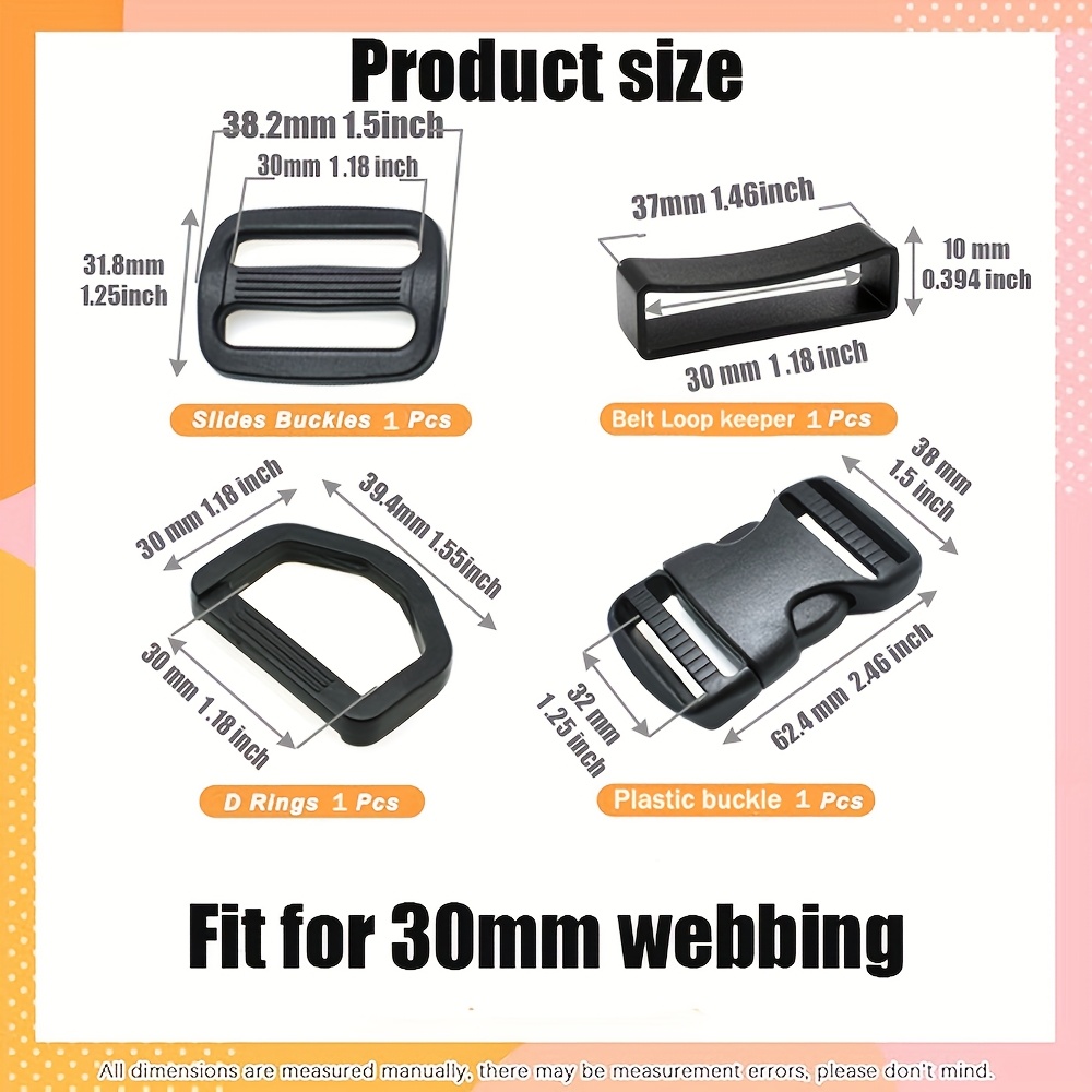 a set plastic buckles measuring 3 4 inch 2 inches including - Temu Norway