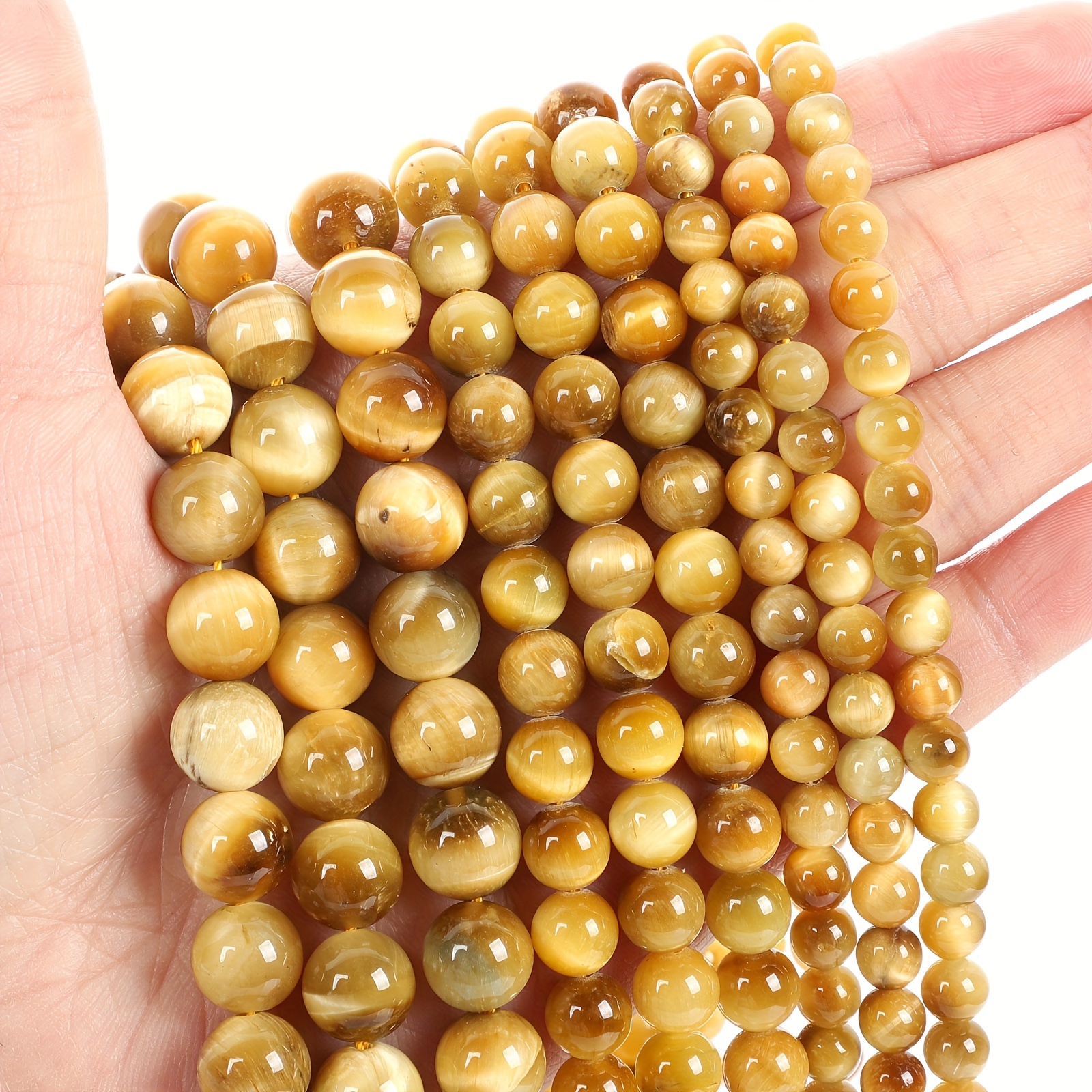 

Quality Natural Golden Tiger Eye Stone Round Loose Beads For Jewelry Making Diy Charm Bracelet 4-10mm