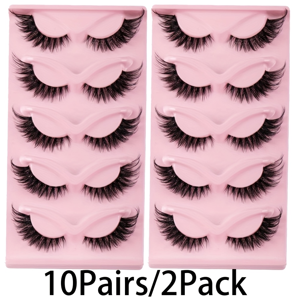 Image of Cat Eye Lashes Fake Eyelashes Natural Long Lashes Winged End Eye Elongated Eyelashes Fake Lashes Makeup