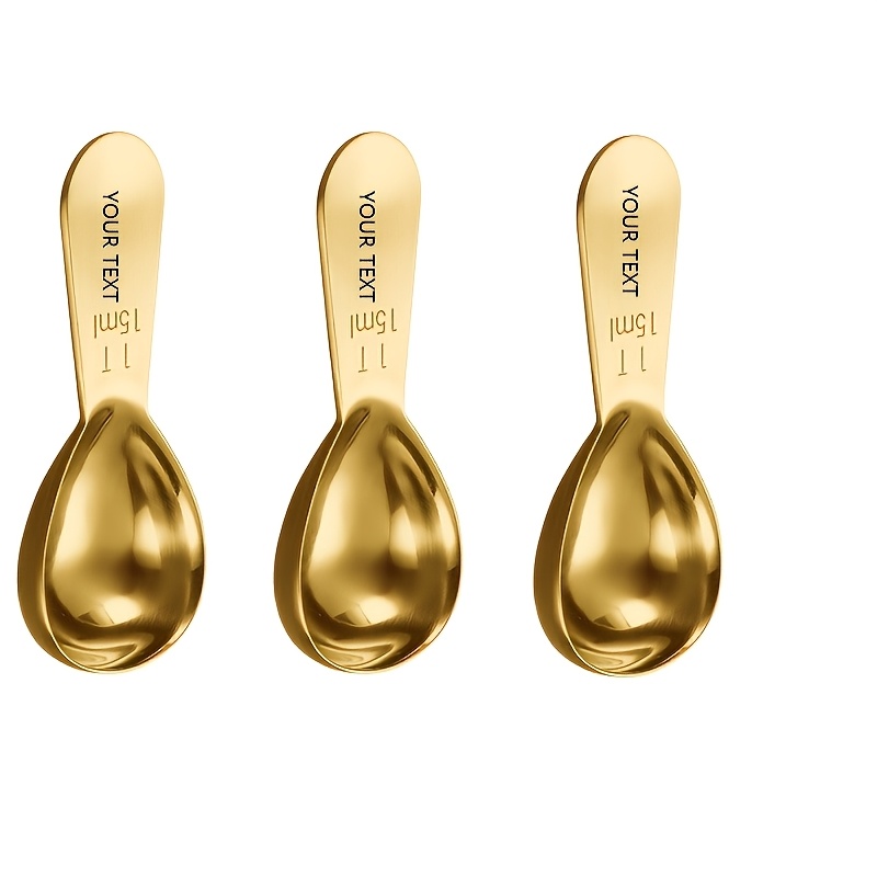 TEMU A Tailored Set Of 3 Stainless Steel Spoons, Baking, Measuring Coffee Beans, And Essential For Households, Educational Institutions, Cafeterias,