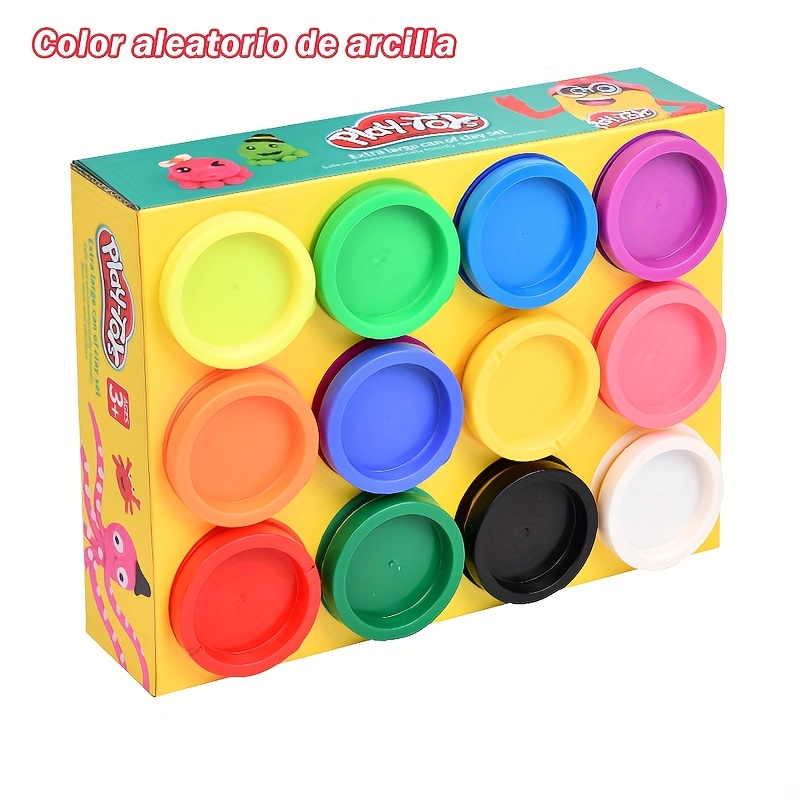 Image of Colorful Clay Large Capacity Refill Pack, Contains 12pcs 50g/1.76oz Jars, Back-to-school Gift, Prize And Party Favors, Art And Craft Supplies, Suitable For Children Aged 3 And Up (random 12pcs Colors)