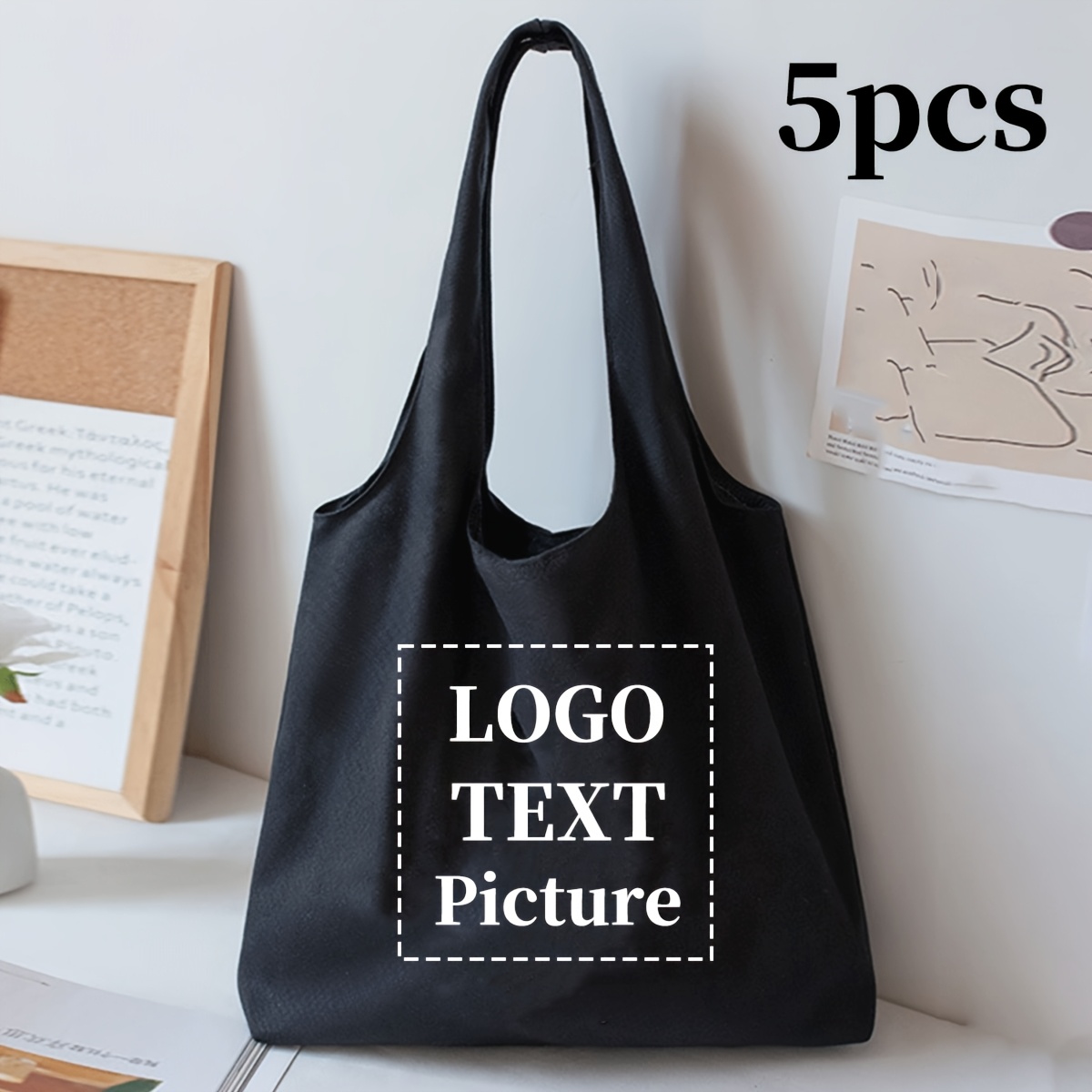 TEMU 1/2/5/10pcs Photo Shoulder Bags - Personalized Photo Suitable For , Events, Travel & Commuting - Unisex / Bags With Your Own Picture Designs,