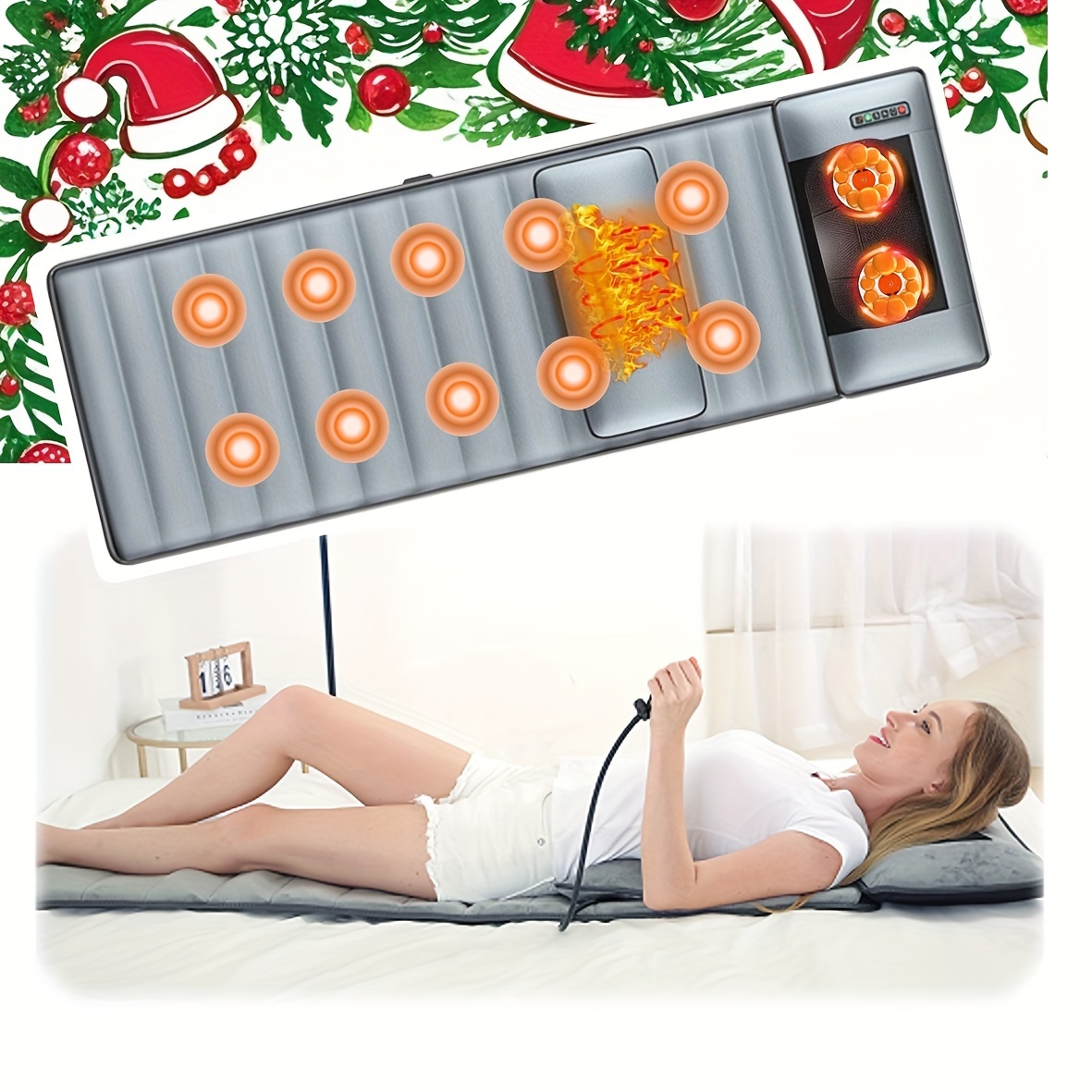 

Vibrating Massage Mat , 10 Vibrating Motors For , & Leg Massage, 110v Us Unscented Pad Manual Lumbar -