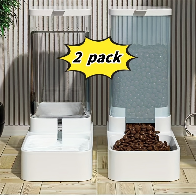 TEMU Automatic Cat Feeder And Water Dispenser With Pet Bowl, Feeder And Waterer Dispenser In Set For Dogs Cats Pets Animals Large Capacity (3.8l)