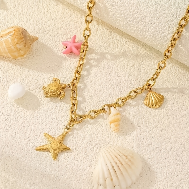Women's Ocean Style Necklace with Starfish Pendant