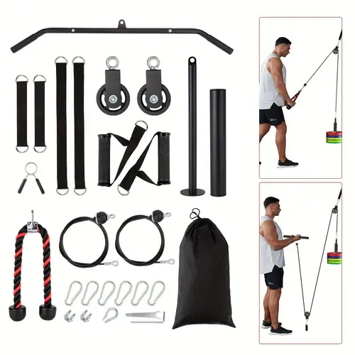 pulley system home gym cable weight system attachments set Temu
