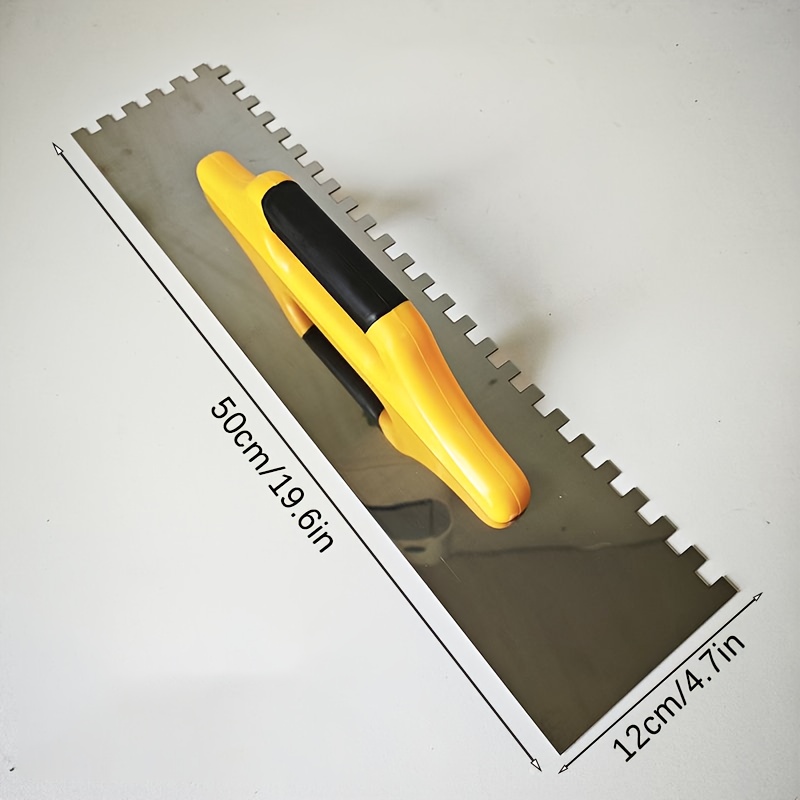 Square Notch Trowel Brick Trowel Plastering Trowel Putty Knife Masonry Hand Tool With Rubber Handle For Bricklaying Tile
