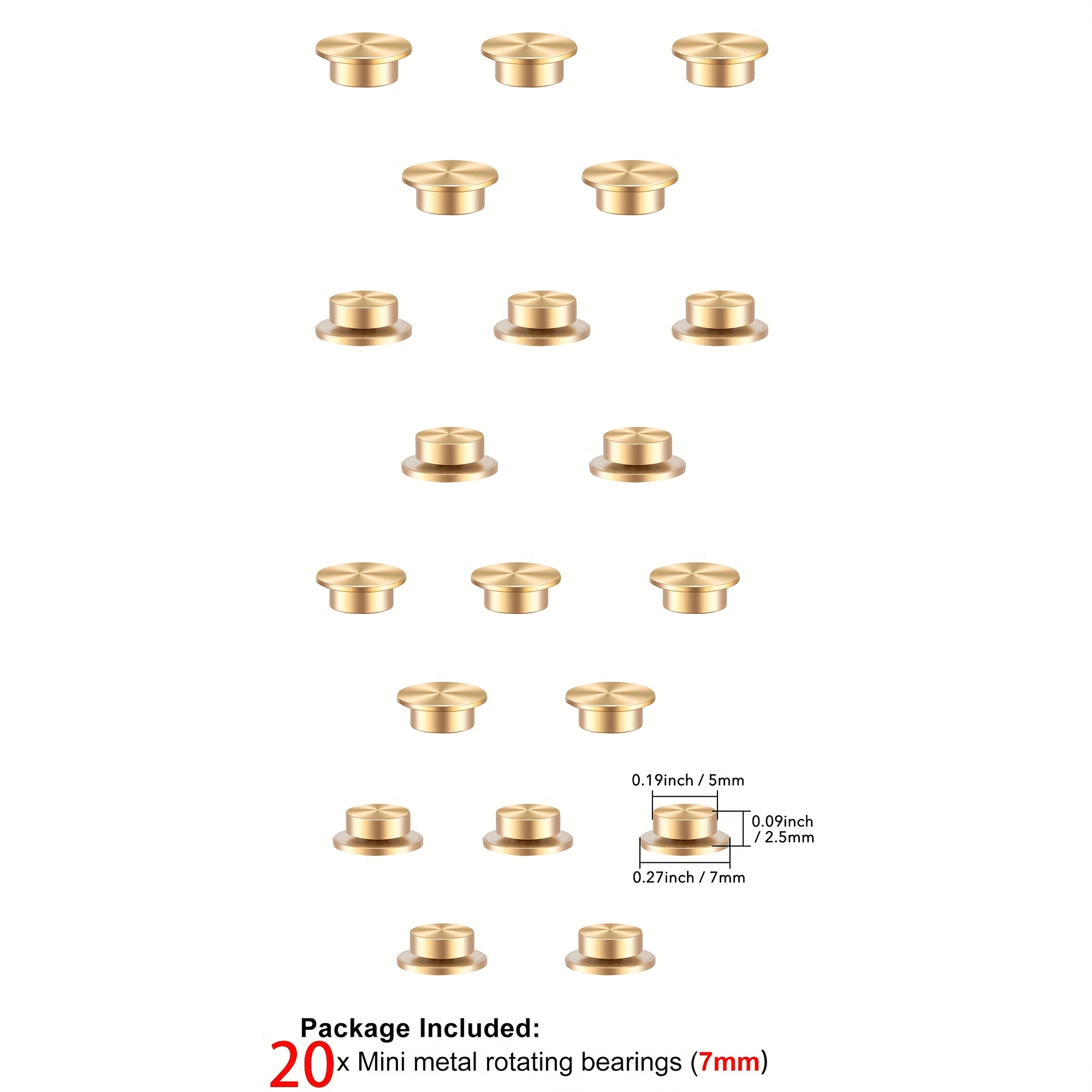 Image of Metal Rotating Bearings Set For Diy Scrapbooking, Handmade Crafts, And Paper Cards; 360° Smooth Spinning Mechanism For Interactive Card Making And Art Supplies