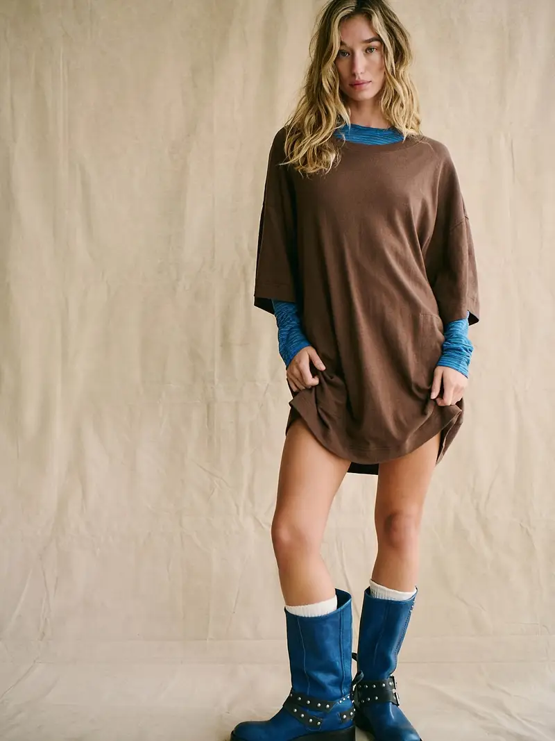 women's long sleeve pocket casual loose t-shirt dress Women's Long Sleeve Pocket Casual Loose New Design T-Shirt Dress - New Design Dress and T-Shirt Dress price