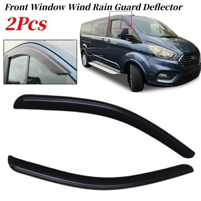 TEMU 2pcs Front Window Wind Rain Sun Deflectors For Ford Transit 2012-on