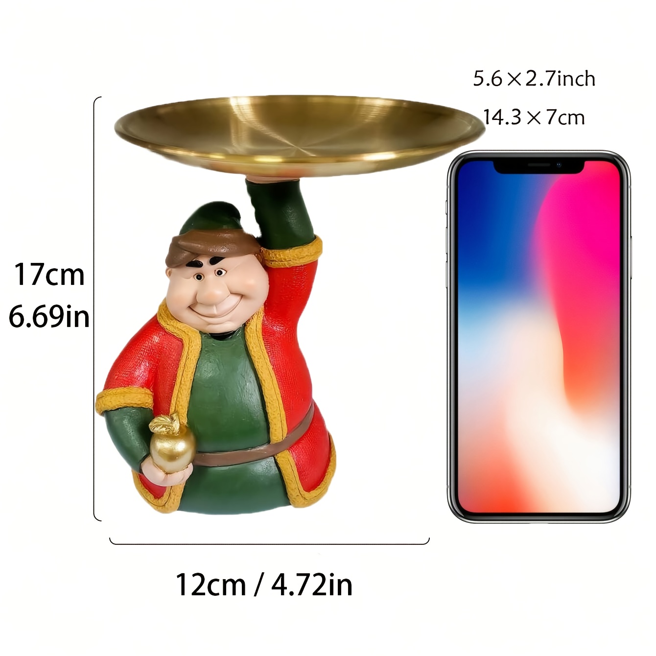 1pc islamic muslim resin miniature house shaped decorative tray with arabic dutch style traditional green golden miniature house suitable for eid al fitr ramadan christmas easter decorations cultural gift statue islamic decor non food Product details 6