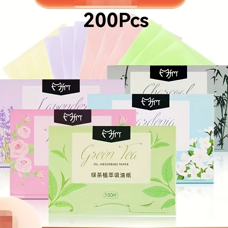 TEMU 200pcs Of Oil Absorbing Paper, Suitable For Types, Portable Makeup Tool, Suitable For Oily Skin, Beauty And Personal Care, Facial Oil Control, Makeup And Skin Care