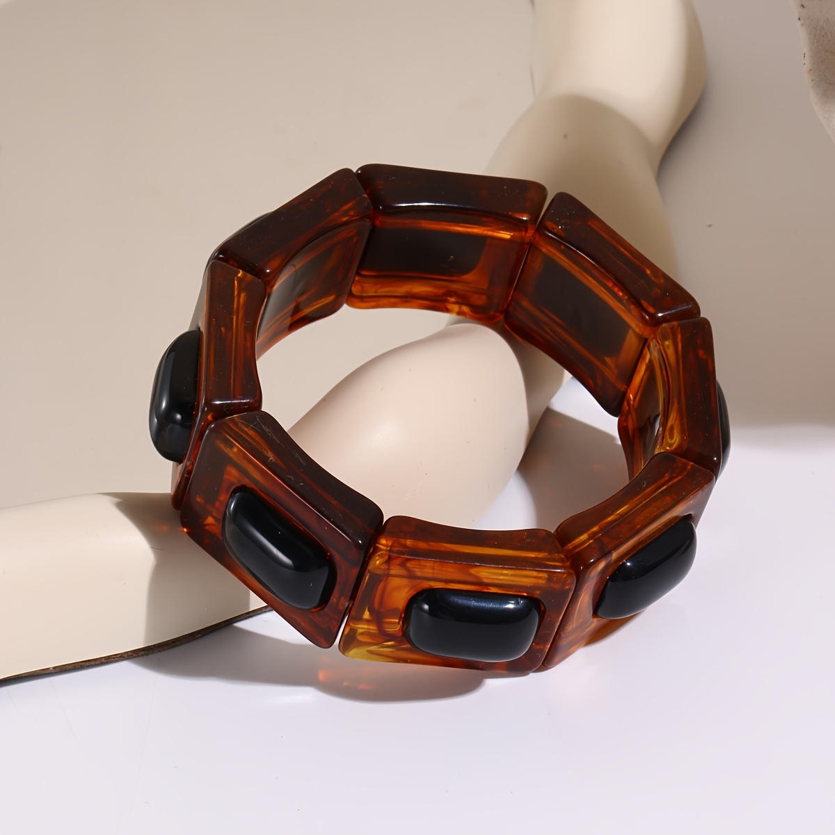 Classic Block Bracelet, Multi-Element Spliced Design, Versatile